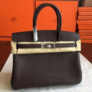 Réplique AAA Hermes Birkin 30cm sac à main café