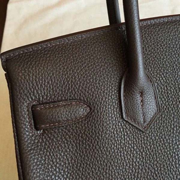 Réplique AAA Hermes Birkin 30cm sac à main café – Image 5