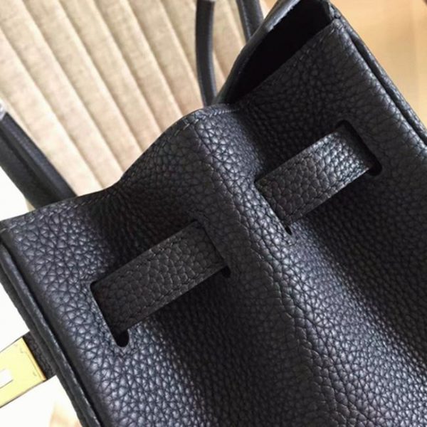 Réplique Hermes Birkin 30CM sac à main noir – Image 3