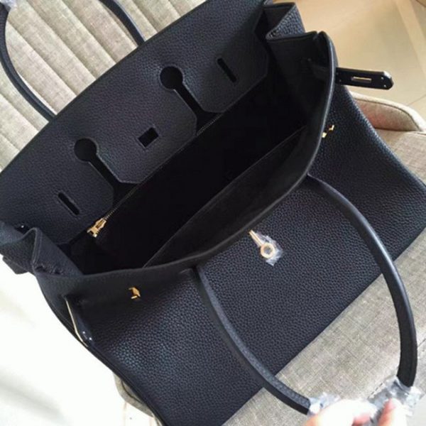 Réplique Hermes Birkin 30CM sac à main noir – Image 8