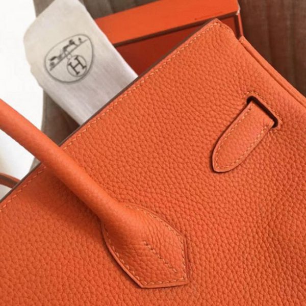 Réplique Hermes Birkin 30cm sac à main orange – Image 5