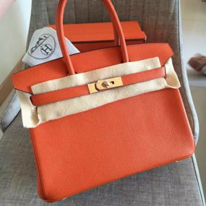 Réplique Hermes Birkin 30cm sac à main orange
