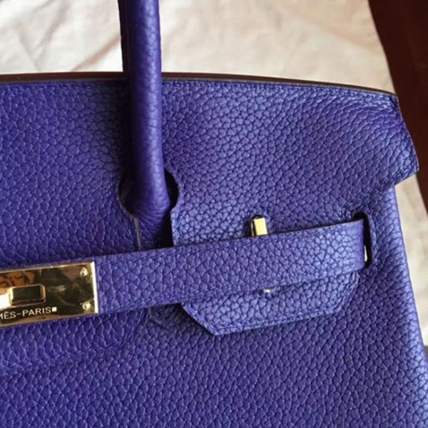 Contrefaçon bon marché Hermes Birkin 30cm sac à main iris – Image 2