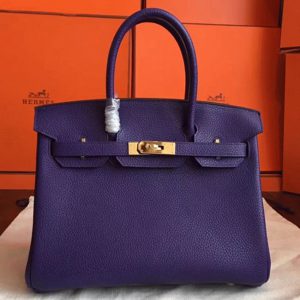 Contrefaçon bon marché Hermes Birkin 30cm sac à main iris