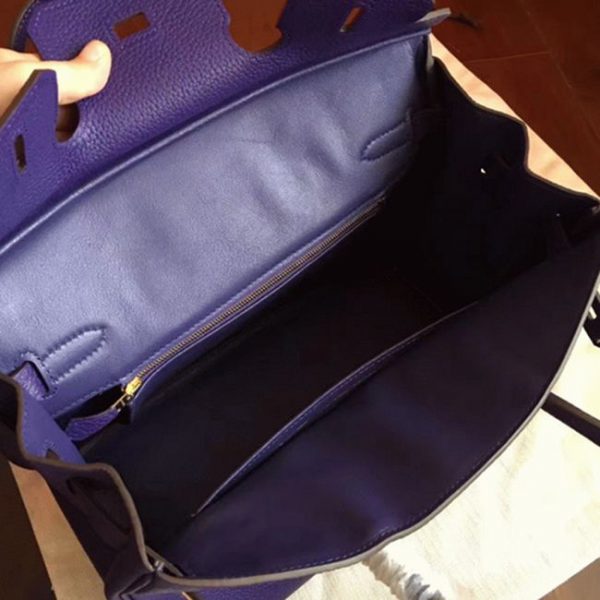 Contrefaçon bon marché Hermes Birkin 30cm sac à main iris – Image 4