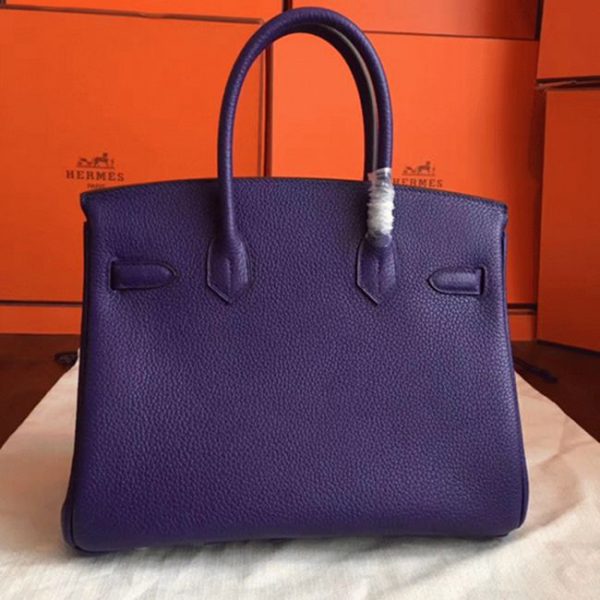 Contrefaçon bon marché Hermes Birkin 30cm sac à main iris – Image 6