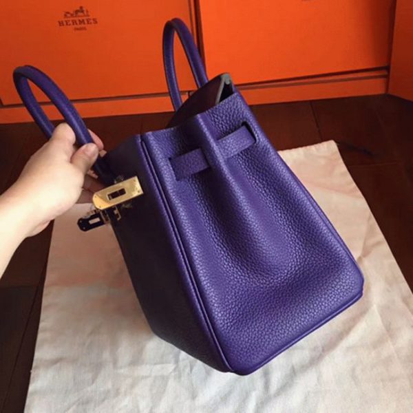 Contrefaçon bon marché Hermes Birkin 30cm sac à main iris – Image 7
