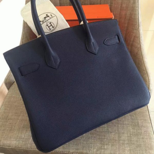 Réplique Hermes Birkin 30cm sac à main saphir qualité AAA – Image 6