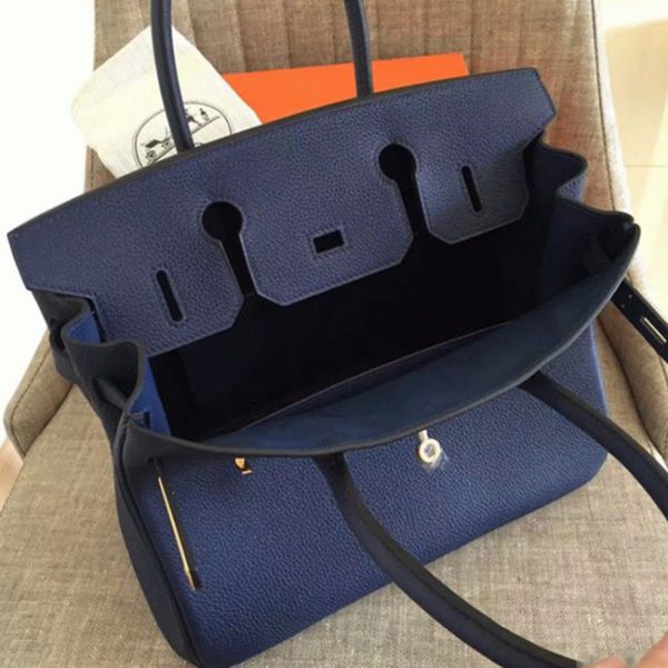 Réplique Hermes Birkin 30cm sac à main saphir qualité AAA – Image 7