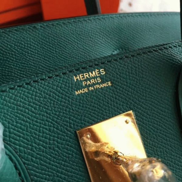 Copie de haute qualité Hermes Birkin 30cm sac à main malachite – Image 3