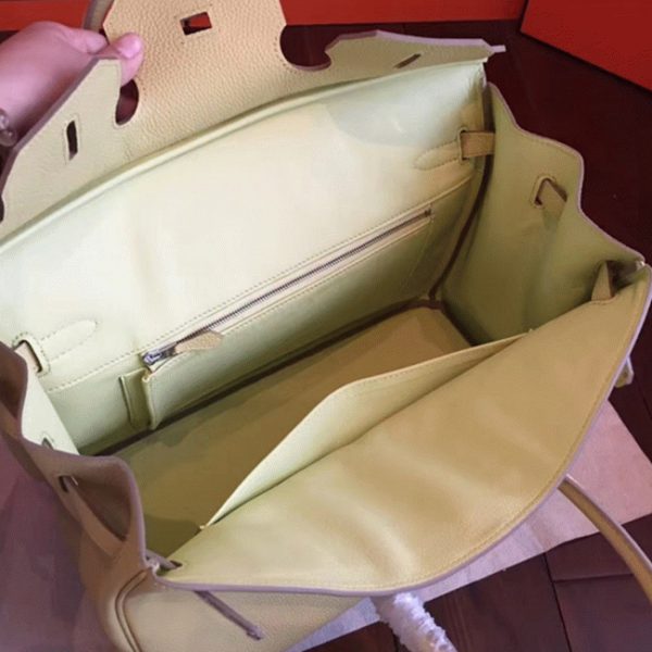 Imitation de créateur Hermes Birkin 35cm sac à main curry – Image 6
