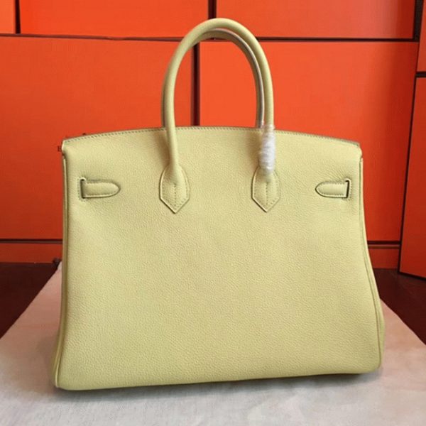 Imitation de créateur Hermes Birkin 35cm sac à main curry – Image 5
