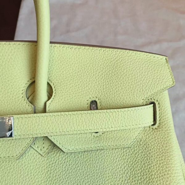 Imitation de créateur Hermes Birkin 35cm sac à main curry – Image 2