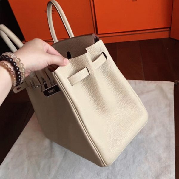 Réplique Hermes Birkin 35CM sac à main ivoire – Image 9