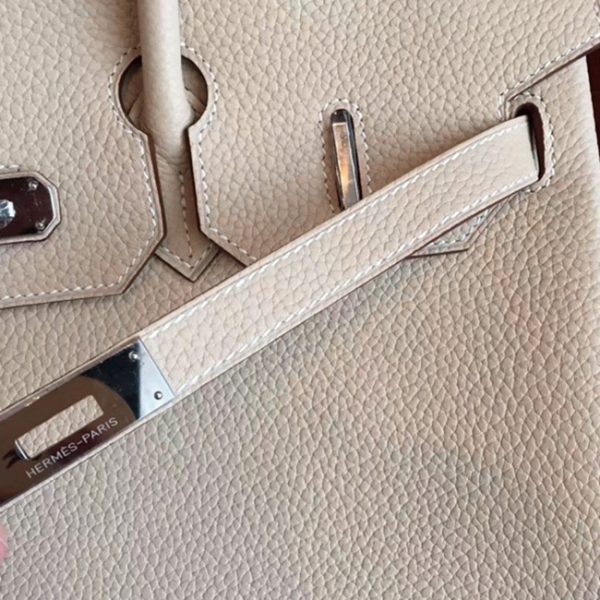 Réplique Hermes Birkin 35CM sac à main ivoire – Image 8