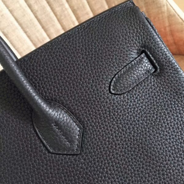 Contrefaçon de créateur Hermes Birkin 35CM sac à main noir – Image 8