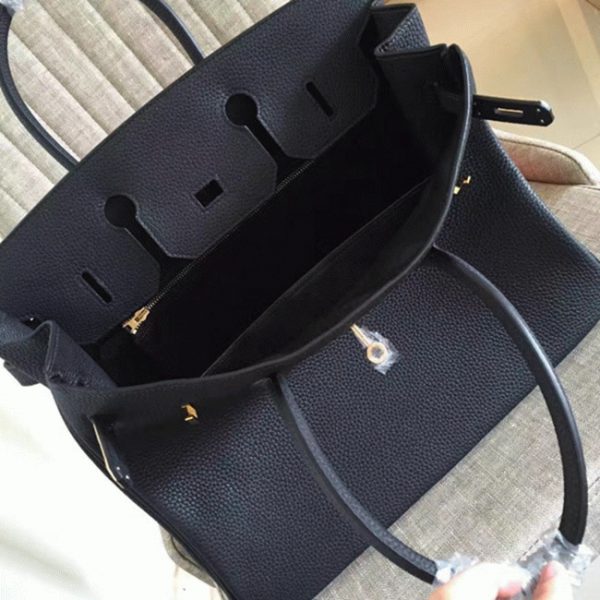 Contrefaçon de créateur Hermes Birkin 35CM sac à main noir – Image 7