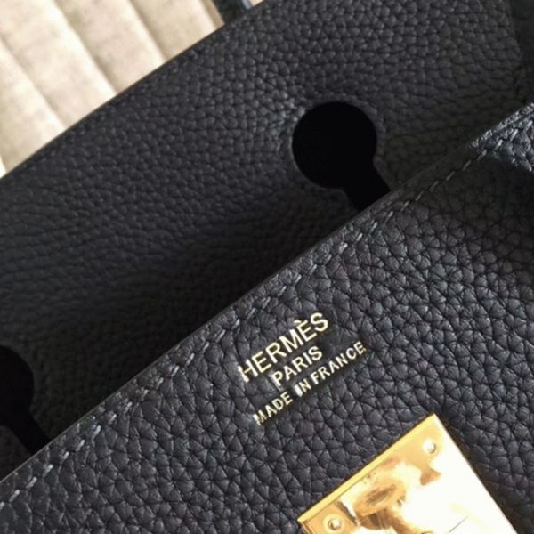 Contrefaçon de créateur Hermes Birkin 35CM sac à main noir – Image 5