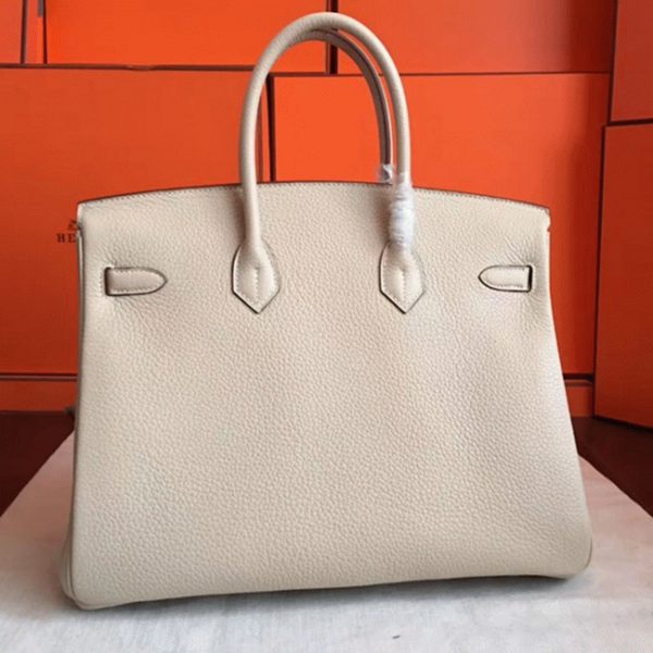 Réplique Hermes Birkin 35CM sac à main ivoire – Image 7