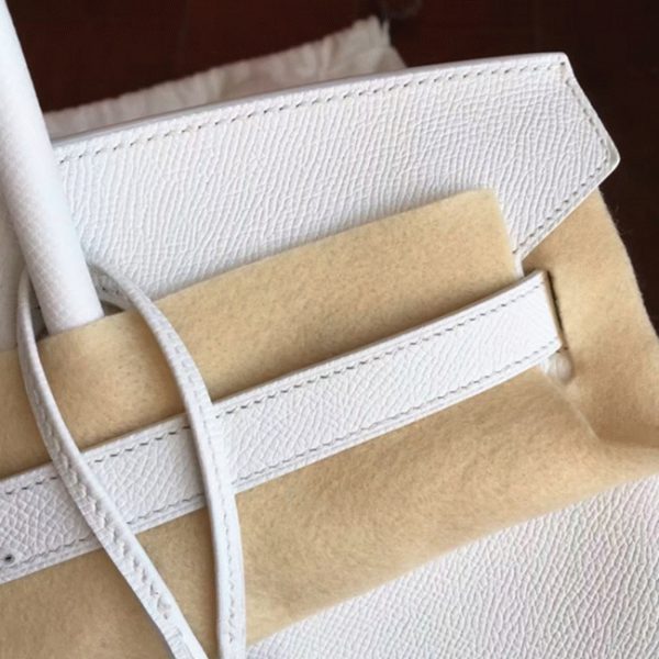 Réplique de haute qualité Hermes Birkin 35cm sac à main blanc – Image 8