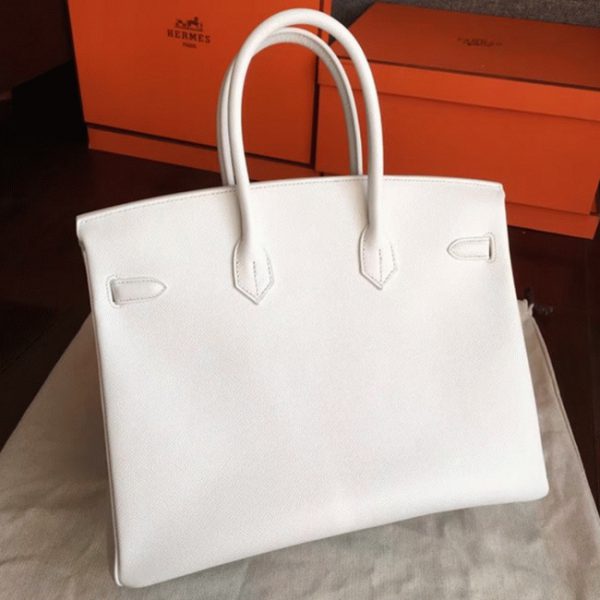 Réplique de haute qualité Hermes Birkin 35cm sac à main blanc – Image 6