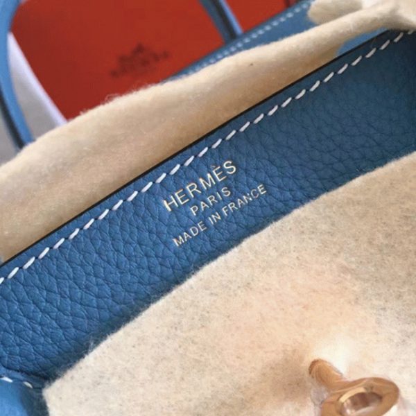 Réplique de luxe Hermes Birkin 35cm sac à main bleu jean – Image 2