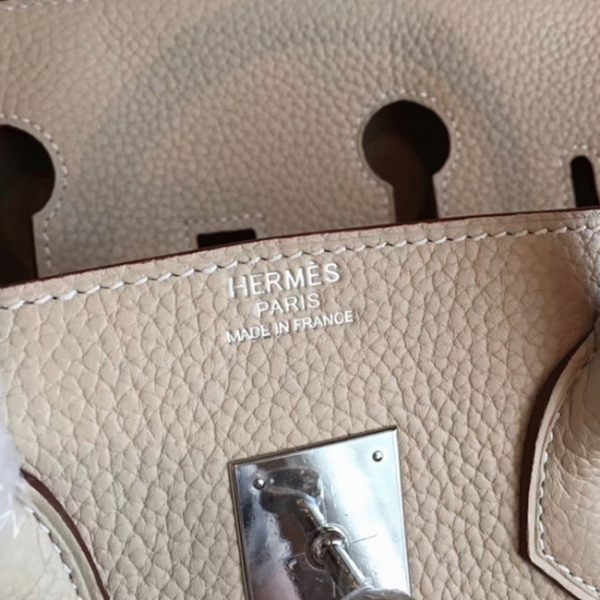 Réplique Hermes Birkin 35CM sac à main ivoire – Image 5