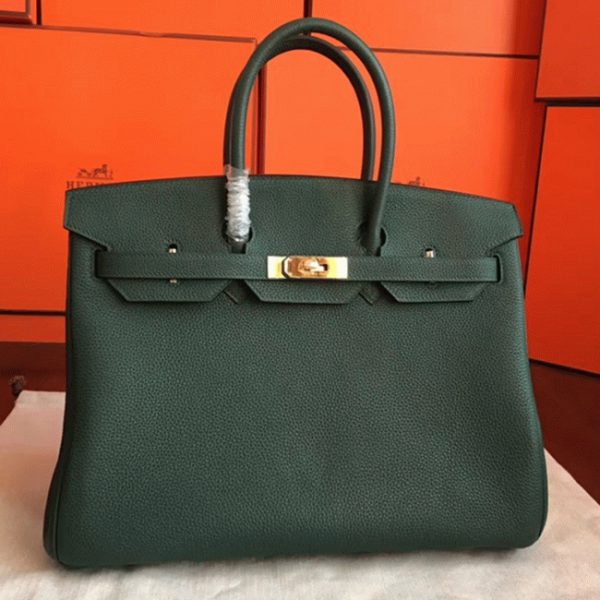 Réplique sac de créateur Hermes Birkin 35cm sac à main vert