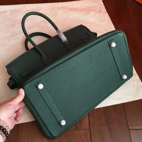Réplique sac de créateur Hermes Birkin 35cm sac à main vert – Image 4
