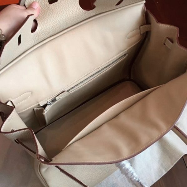 Réplique Hermes Birkin 35CM sac à main ivoire – Image 4