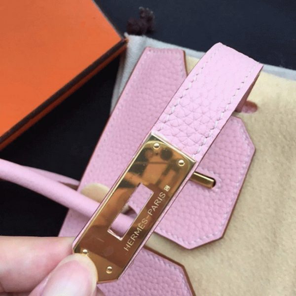 Contrefaçon de créateur Hermes Birkin 35cm sac à main rose – Image 7