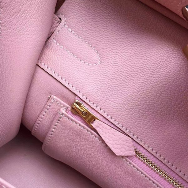 Contrefaçon de créateur Hermes Birkin 35cm sac à main rose – Image 5