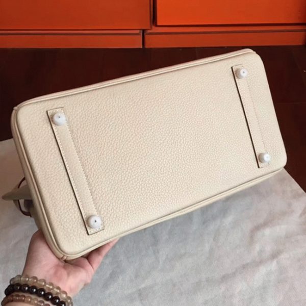 Réplique Hermes Birkin 35CM sac à main ivoire – Image 3