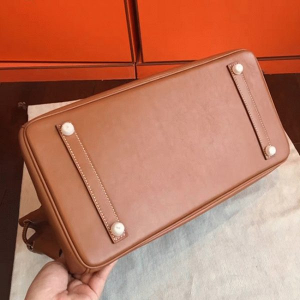 Contrefaçon de créateur Hermes Birkin 35cm sac à main doré – Image 5