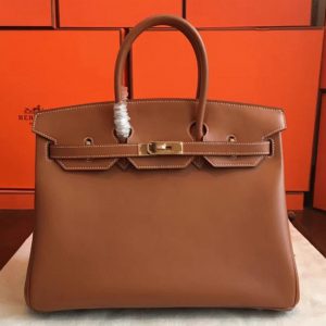 Contrefaçon de créateur Hermes Birkin 35cm sac à main doré