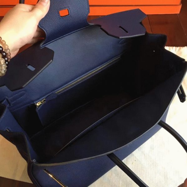 Contrefaçon Hermes Birkin 35cm sac à main saphir – Image 8
