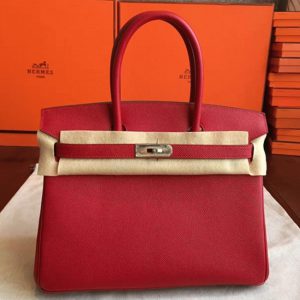Faux de haute qualité Hermes Birkin 35cm sac à main rouge