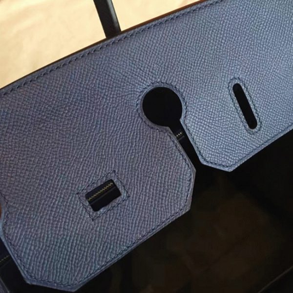 Contrefaçon Hermes Birkin 35cm sac à main saphir – Image 7