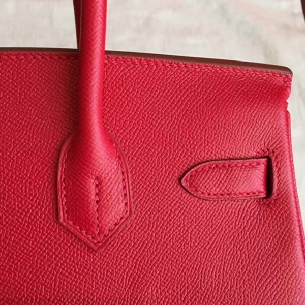 Faux de haute qualité Hermes Birkin 35cm sac à main rouge – Image 6