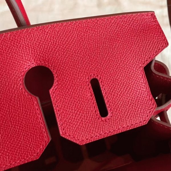 Faux de haute qualité Hermes Birkin 35cm sac à main rouge – Image 4