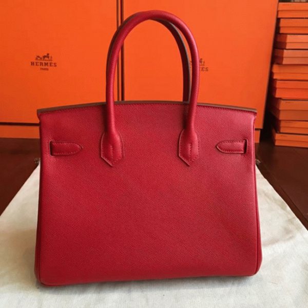 Faux de haute qualité Hermes Birkin 35cm sac à main rouge – Image 3