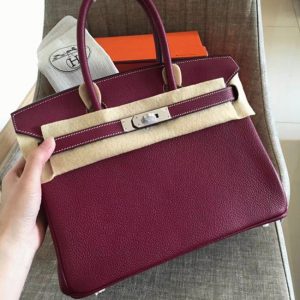 Réplique sac de créateur Hermes Birkin 35cm sac à main rubis
