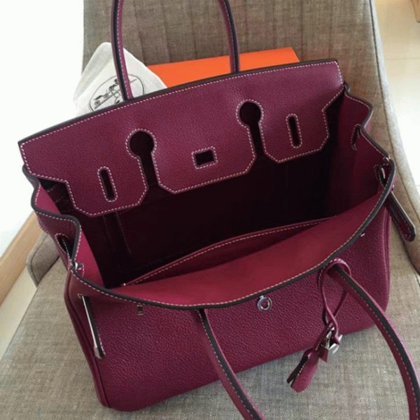 Réplique sac de créateur Hermes Birkin 35cm sac à main rubis – Image 8