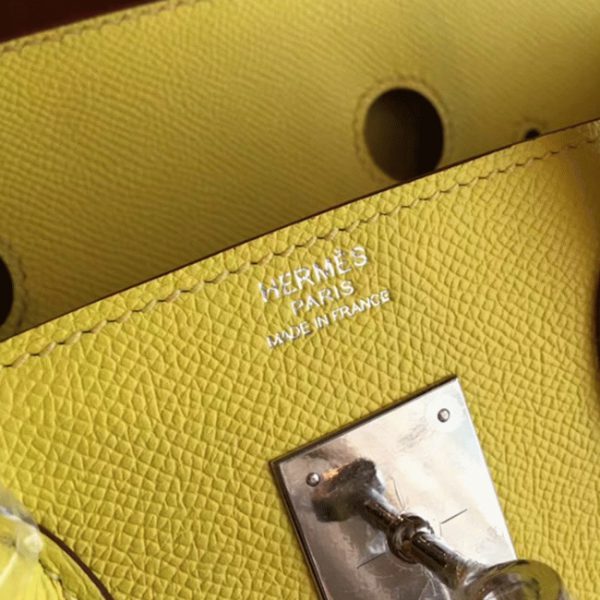 Réplique de luxe Hermes Birkin 35CM sac à main jaune – Image 8
