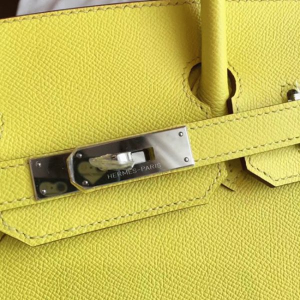 Réplique de luxe Hermes Birkin 35CM sac à main jaune – Image 5