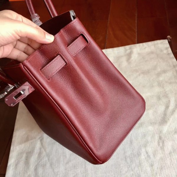 Réplique sac de créateur Birkin 35CM sac à main Hermes bordeaux – Image 7