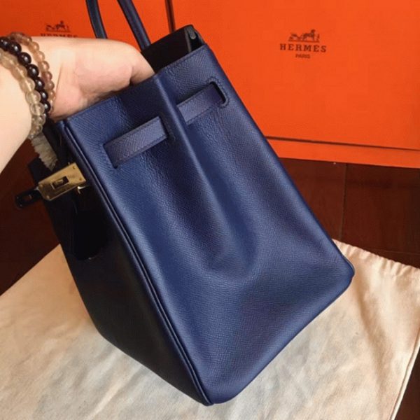 Contrefaçon Hermes Birkin 35cm sac à main saphir – Image 4