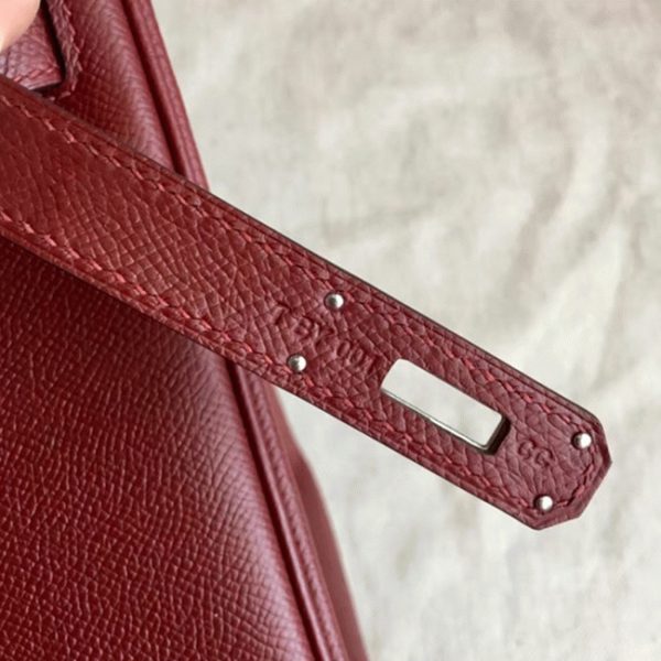 Réplique sac de créateur Birkin 35CM sac à main Hermes bordeaux – Image 2