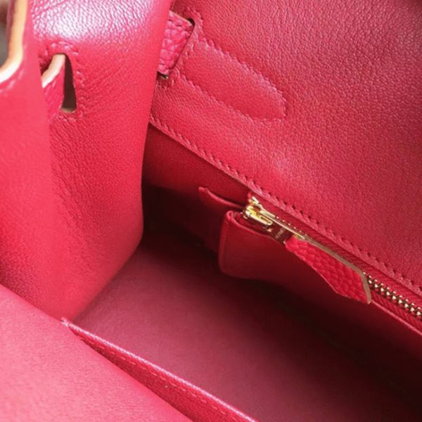 Imitation de créateur Hermes Birkin 35cm sac à main rouge – Image 8