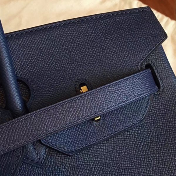 Contrefaçon Hermes Birkin 35cm sac à main saphir – Image 3